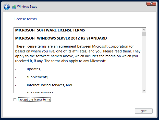 Windows Server License Terms